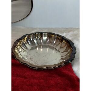 Vintage Silverplate 7.5 Inch Scalloped Bowl Dish